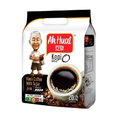 Ah Huat Kopi O Black Coffee with Sugar