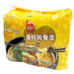Unif 100 Instant Noodles Artificial Pork Chop Flavor 5 X 105g