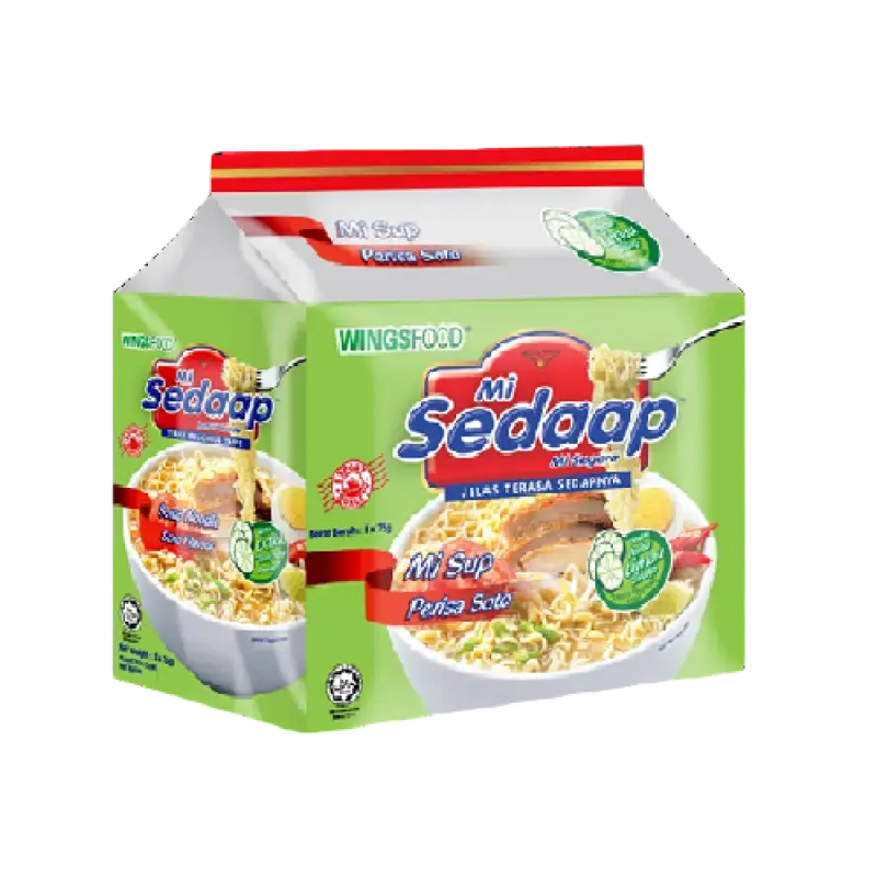 Wingsfood mi sedaap mi sup Perisa soto 75g×5(halal)