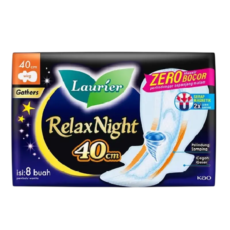 Laurier Relax Night with Gathers 40 cm 8 pcs