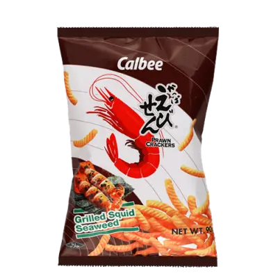 calbee prawn crackers Grilled Squid Seaweed